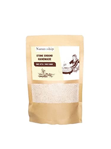 Natureship Rice Flour/Rice Atta, Stone-Ground Flour, Pure, Gluten-Free, High-Protein, for Dhoklas, Pancakes, Appam, Dosa, Idli & Healthy Cooking, 500g (Pack of 2)