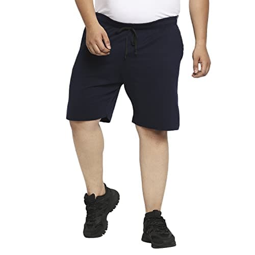 VAISHVIK Mens Plus Size Half Pant 10xl 60 62 Online India Elastic Draw Cord nada Navy