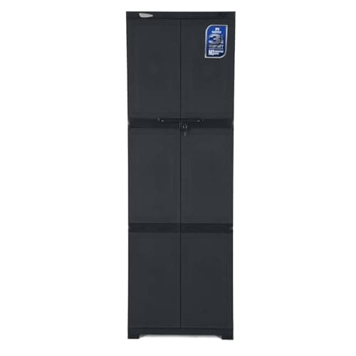 Nilkamal Freedom Large (FML) 5 Shelves Plastic Bookshelf with 3-Year Warranty| Multipurpose Storage Cabinet & Book Rack for Home | Durable, Waterproof, Easy-Clean | Book Organiser | Charcoal Grey 4