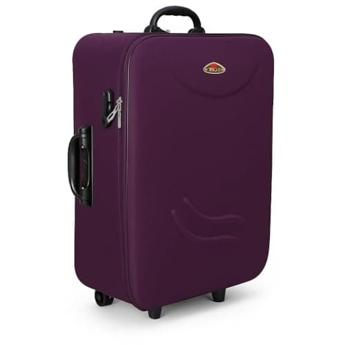 YEXXI Trolley Bag Suitcase for Travel 24-Inch | Lightweight 3-Wheel Luggage Bag | Durable Hard/Soft Cabin Travel Bag with Number Lock for Men & Women (Puple)