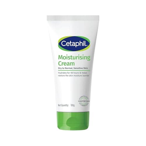 Cetaphil Moisturising Cream 100 g for Dry & Sensitive Skin | 48H Hydration with Almond Oil, Niacinamide & Panthenol | Rich Fragrance and Paraben Free Moisturiser, Prevents Moisture Loss & Repairs Skin