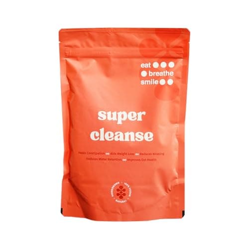 Eat Breathe Smile Super Cleanse | Gut Detox & Digestive Health Supplement | Relieves Constipation, Bloating & Water Retention | 7 Ayurvedic Herbs | 200g | 40 Servings | Vegan | FSSAI Certified | Pack 