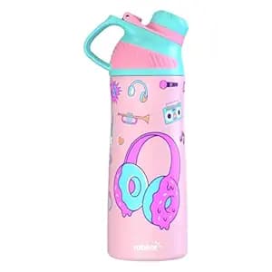 Rabitat ZYLO 550ml Kids Water Bottle for School | 2-Year Brand Warranty | Magnetic Flip Cap, Leakproof | Triple Insulated Stainless Steel Thermosteel Flask | 24 Hrs Hot & Cold | Miss Butters