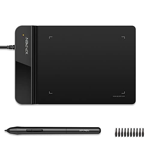 XPPen StarG430S 4x3 Inches Graphic Pen Tablet, 8192 Pressure Levels, Battery-Free Stylus, 20 Replacement Nibs, Compatible with Windows/Mac/Linux for Online Teaching/E-Signature/Presentations – Black
