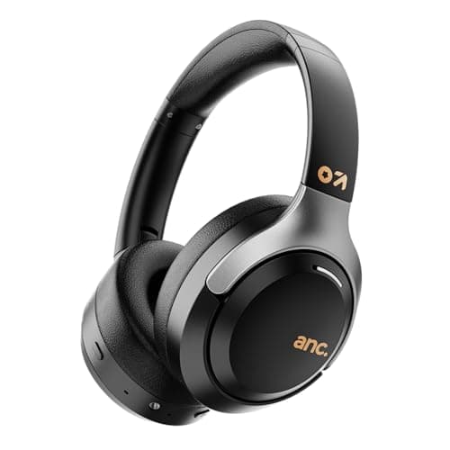 GOBOULT Anchor Bluetooth Wireless Over Ear Headphones with Mic, Active Noise Cancellation, 72H Playtime, AUX, Type-C Fast Charging, 40mm Bass Drivers, ANC Headphones