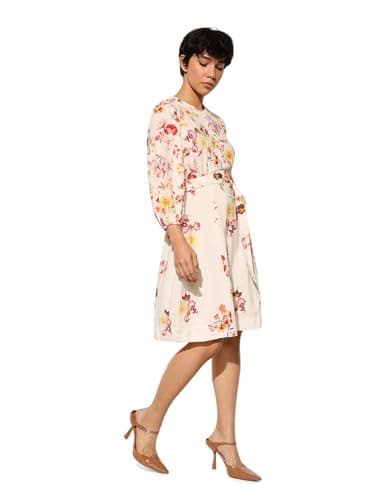 ONLY Women's Fit and Flare White Dress 5