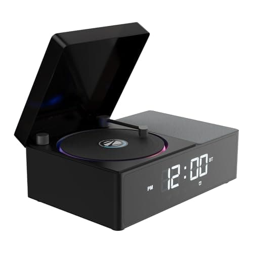 Zebronics 10W Portable Bluetooth v6.0 Speaker, Dual 5.2cm Drivers, 9hr Backup, Retro CD Design, 6 Ambient Sound Effects, TWS Support, Passive Radiator, Built-in Clock, Alarm & Call Function (Echospin)