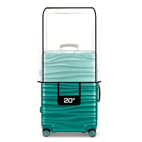 MUTMAIN Trolley Bag Cover Small Size 20 Inch (55 cm) | Transparent Suitcase Cover Water & Dust Proof Anti-Scratch Luggage Bag Protector | Clear Travel Trolley, Suitcase & Luggage Bag Cover
