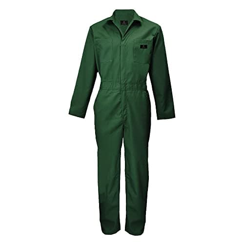 ACTIVE UNIFORMS Overall Workwear Men Long Sleeve Coveralls, Hunter Green, Medium