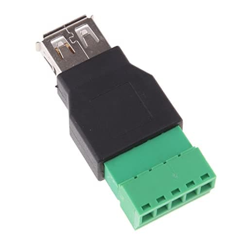 Meadawgs® USB 2.0 A Female Plug to 5 Pin/Way Female Bolt Screw Shield terminals Pluggable Type Adapter| Home Surveillance | Cables Adapters & Connectors 3