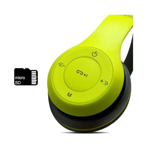 P47 Wireless Over Ear Bluetooth Headphones with Mic (Green) 5
