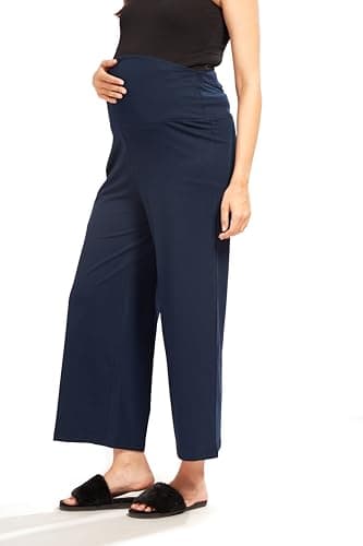 AV2 Women's Cotton Lycra Stretchable Relaxed Fit Maternity Pants | Maternity Yoga Pants | Maternity Trousers Navy X-Large 5556 3