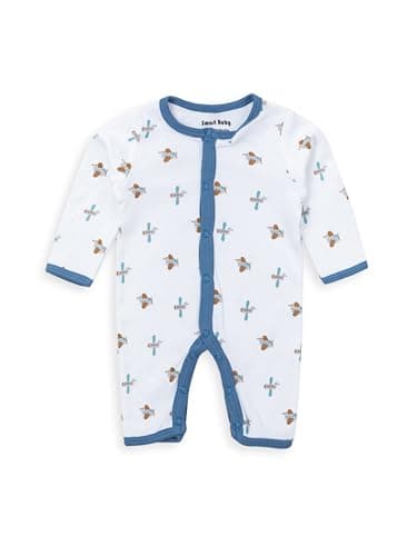 Smart Baby 5 Piece Newborn Clothes Set – Bio-Washed Interlock Fabric | Bodysuit, Sleepsuit, Bib, Blanket & Mittens | Dinosaur Baby Clothes Gift Set | for Baby Girls (Blue, Pack Of 1) 2