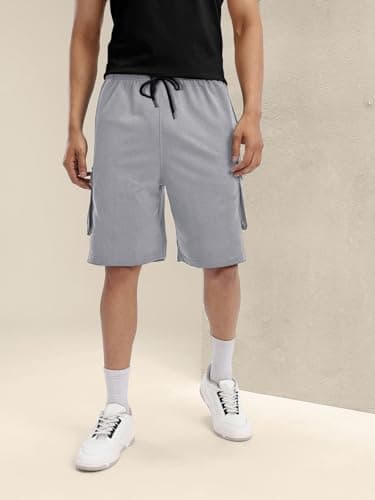Pinkmint Mens Cotton Lycra Yoga Short Men Summer Running Gym Sports Shorts with Pockets Shorts for Men (Available in Plus Size) 4