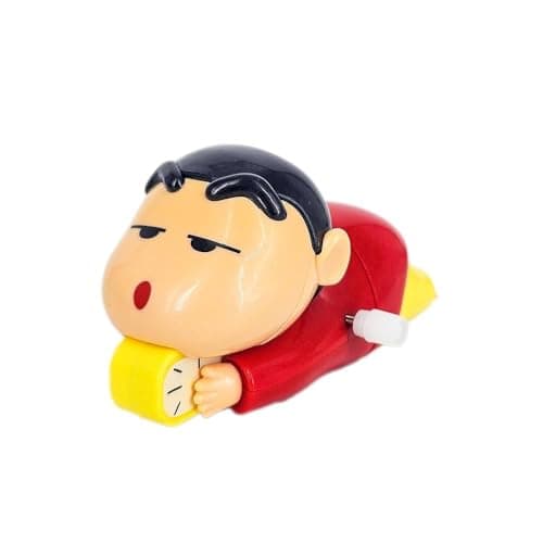 “AR Toys & Games Store Shinchan Moving Toy – Action Figure for Boys & Girls, PVC Multicolor, Shinchan Clock Red Moving & Crawling Toy for Kids”
