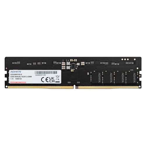 ADATA Premier 8GB 5600MHz U-DIMM DDR5 Desktop Memory, Single RAM Module, Supports Intel & AMD Latest CPU, Intel XMP & AMD Expo, Built in PMIC, On Die ECC, Low Voltage, More Bandwidth - AD5U56008G-S