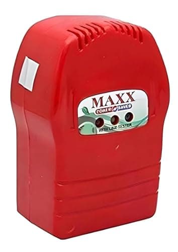 Pack of 1 Super MAXX (power saver electricity home) Save Upto 40% Electricity Bill Everyday | 3D Hologram Original Tested Product | The Superior, Digital & Powerful Electricity Saver Device (Red) (Pac