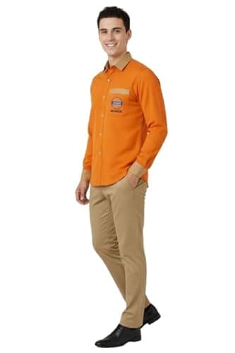 Indian Oil IOCL Full Shirt – Durable Workwear for Petrol Pump & Daily Use (in, Alpha, L, Regular) Orange 5