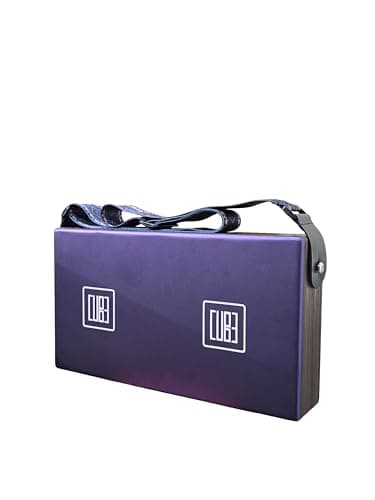 Rhythm Pro Cube Bongo Traveller Cajon (16 x 9 x 3 inch) With Strap Included.Best Musical Gift For Kids,Adults & Professional Musicians Super Sound Quality, Made in India (METALLICA BLUE) 4