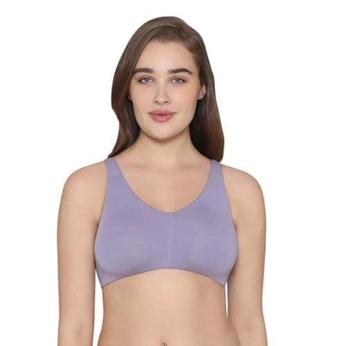 Wacoal Women’s Basics Essentials Live in Non-Padded Non-Wired Full Cup Everyday Wear Cotton Blend Blend T-Shirt Bra-Lavender 40D