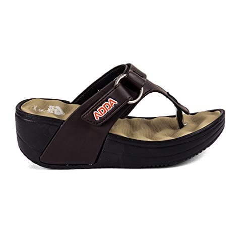 Adda Women's Brown & Beige Ethylene Vinyl Acetate Flip Flop - 6 UK 4