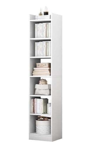 Lukzer 6-Layer Engineered Wood Bookshelf Multipurpose Storage Rack & Display Organizer for Home, Office & Kitchen | MR-005/White | Open Shelving Unit for Books, Décor & Essentials (180x33x24 cm) 4