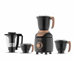 Butterfly ZieraBlack 1000 Watt Mixer Grinder | 4 Jars | Uniform Grinding - Tornado Blade & Lid | Smudge Free Jars | Long Lasting Tempered & SS Annealed Jars | Torx23 Motor| 5 Years Warranty