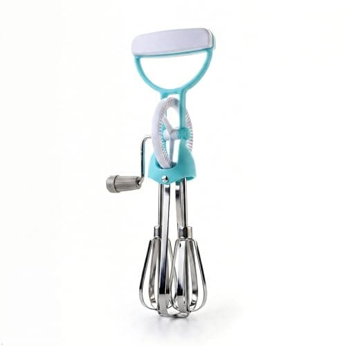 7Seas Egg Beater Mixer Manual Hand Whisks Stainless Steel Rotary Hand Whip Whisk Hand Mixer Egg Beater Cooking Tool Suitable For Kitchen Gadget | Vintage Style Double head Hand Mixer, Blender