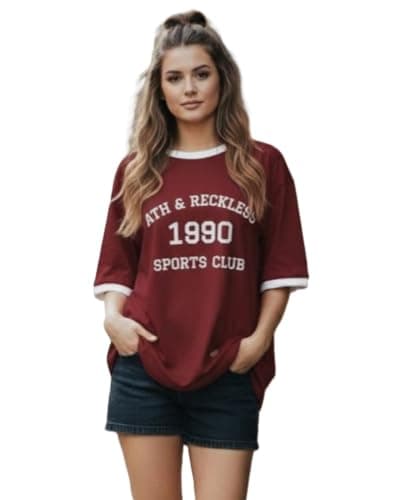 TQH Women's Casual Solid Round Neck Oversized Longline Drop Shoulder T-Shirt