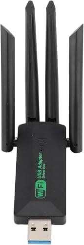 USB Adapter, 1200Mbps USB 3.0 Network Dongle with High Gain 4 Antennas, Dual Band Network Adapter for Desktop Computer Laptop
