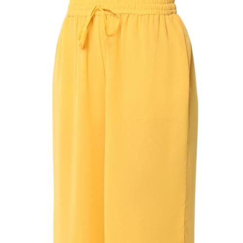 Rangriti Women Mustard Polyester Palazzos_XL 5