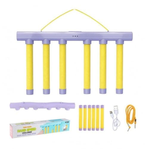 SNAPPSY USB Rechargeable Hanging Hand-Speed Game EVA-Covered Hanging Rod Game Textured for Children, Purple, 2016C Hanging Rope