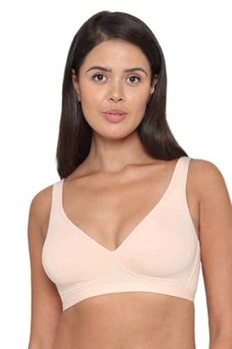 Wacoal Women’s Basics Essentials|Non-Padded|Non-Wired|Full Cup|Everyday Wear|Cotton Blend|T-Shirt Bra Beige (36C)