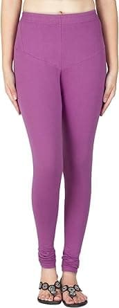 Lovely India Fashion Cotton Churidar Rubby Womens & Girls Leggings Violet Rubby Free Size