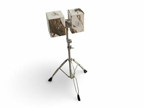 Rhythm Pro Cube Cajon Bongo With Stand Superb Sound Quality, Made With Music Grade MDF,Made in India,For Kids,Adults,Professional Musicians.(White Marble) 4