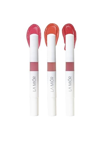 LAMIOR Peptide Glaze Lip Balm Combo - 3 in 1 Formula for Glossy Shine, Healing & Nourishment for Dry Dark & Pigmented Lips with Shea Butter, Non Sticky Lip Balm for Women, (Maple Glaze, Pack of 3)