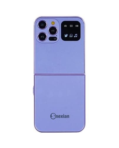 Snexian Latest Rock Z Flip Dual Sim |Keypad Mobile| with 2.4" Display |Flip|Fold| Call & SMS Indicator |Attractive Back Panel|BT Dialer|Voice Changer |Long Lasting Battery|Camera|Feature Phone|Purple
