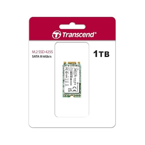 Transcend 1TB M.2 SSD 425S SATA III 6Gb/s M.2 2242 42mm SSD SLC caching and LDPC ECC Mechanism Read/Write Speed up to 550/500 MB/s - TS1TMTS425S 2