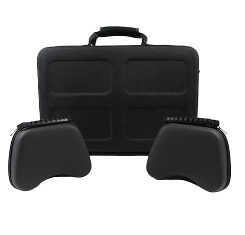 OIVO INDIA Hard Shell Water-Resistant PS5 Carrying Bag for PlayStation 5 Disc/Digital Version with Black Controller Case (Pack of 2)