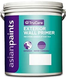Asian Paint TRUCARE Exterior Wall Primer White Surface Preparation – Surface Protection | Crack Filling, Smooth Base | 10 Liter (White)