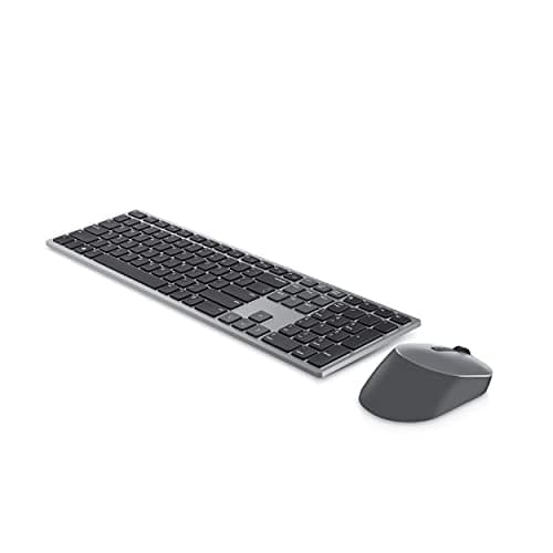 Dell KM7321W Premier Multi-Device Wireless Keyboard & Mouse, Volume, Mute Hot Keys, International English, Scissors Technology, 7 Buttons, 1600 DPI, AA x 1 Battery, Bluetooth 5.0 5