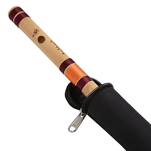 Punam Flutes D Sharp Medium Right Hand Bamboo Flute/Bansuri Size 16.3 Inches 4