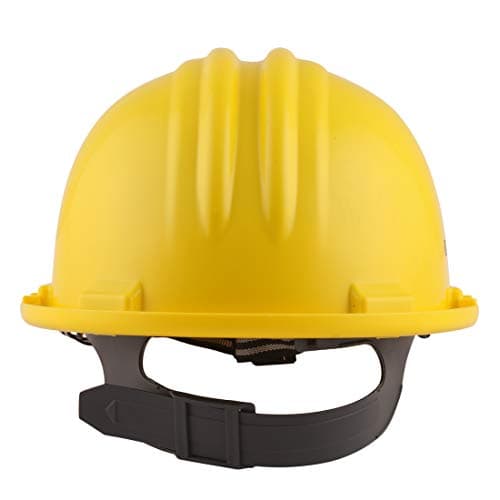 KARAM PN561 Safety Helmet for Men Industrial & Construction Helmet | Sider Adjustment Type with Adjustable Chin Strap | Work Helmet with Side Slot for Attachment |EN Certified | Yellow 4