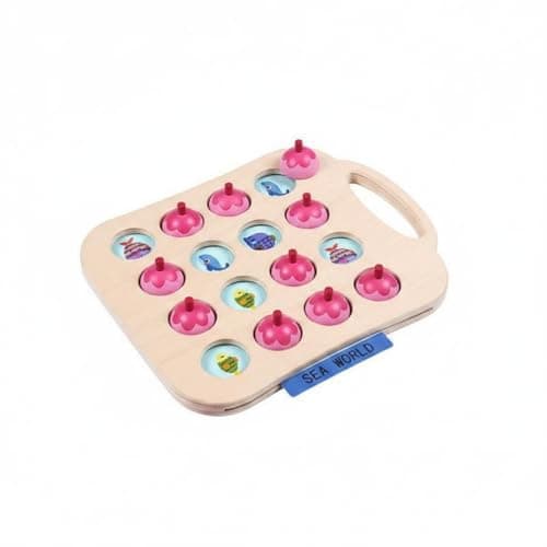 SNAPPSY Fungus Memory Chess Focus Training Radish Memory Chess Parent-Child Interaction Concentration for Preschoolers, Kindergarten, Pink Flower
