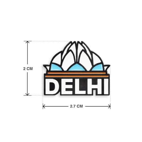 FURE Delhi Enamel Pins - Set of 2 Multi-colour Metal Enamel Pins for Men & Women 4