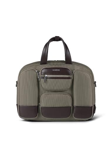 Scarters Terminal Office Bag for Men | 16 inch Laptop Messenger Briefcase | 24L Spacious Multi-Compartment Shoulder Bag | Water Resistant Nylon | AirTag Pocket | Office & Travel (Beige)