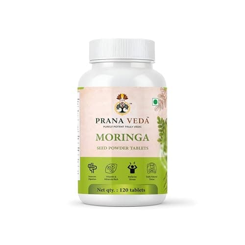 Moringa Seed Powder Tablets 120 Tablets | Natural Superfood Supplement for Immunity, Digestion, Energy & Detox | Rich in Vitamins, Minerals & Antioxidants | Herbal Wellness Tablets