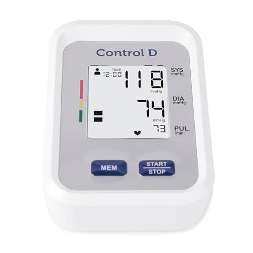 Control D Quick MDI Digital Blood Pressure Monitor with Type-C Port, Fully Automatic BP Machine for Home and Clinic Use, 99x2 Dual User Memory, Irregular Heartbeat Detection, 22-36cm Cuff 4