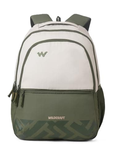 Wildcraft Outlander 35 Laptop Backpack With RainCover for Man & Women,35L Ideal bags for men Office use/School/College Boys and Girls, 2 Compartment Bag, Olive_Grey