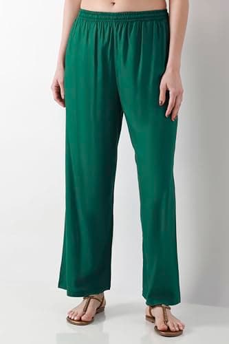 Biba Women Green Straight Palazzos_XXL 2